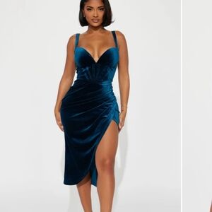 Velvet Midi Dress XL